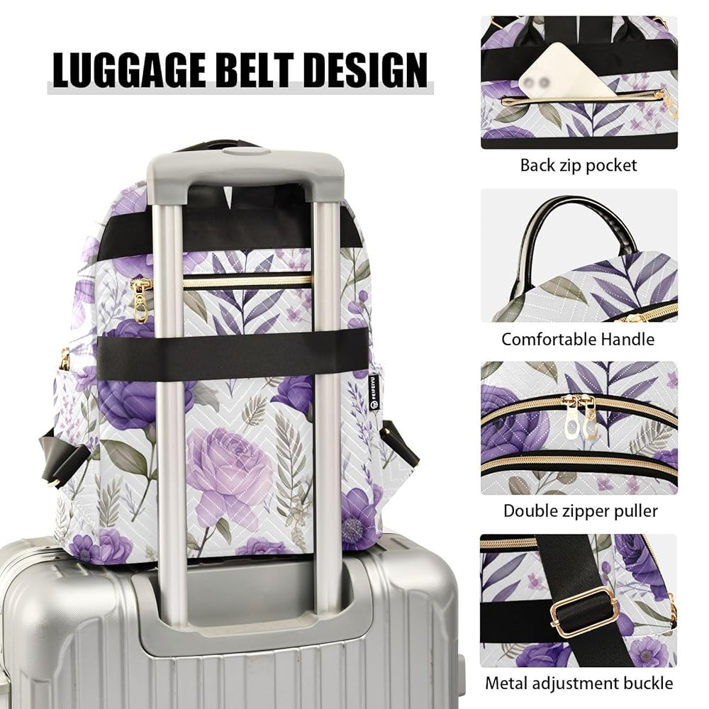 新品　レスポートサック　BACKPACK 　WATERCOLOR GARDEN Amazon.com: GAIGEO Watercolor Purple Floral Lady Backpack